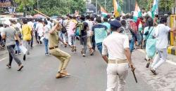 Lathicharge on Agitating Teachers