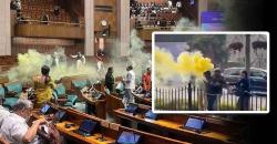 Smoke Canisters in Parliament on the 22nd Anniversary of Parliament Attack